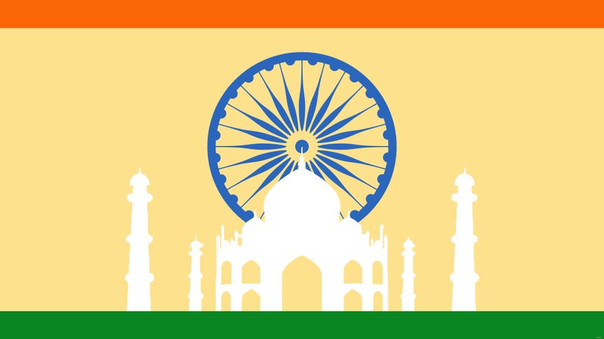 Free Simple India Independence Day Background