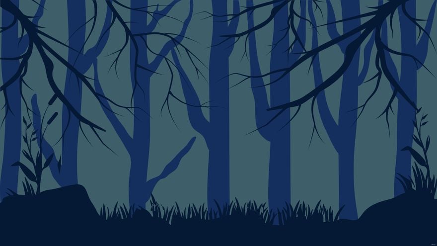 Horror Forest Background - EPS, Illustrator, JPG, PNG, SVG 