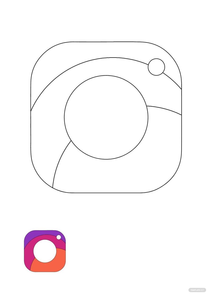 Instagram Gradient Coloring Page