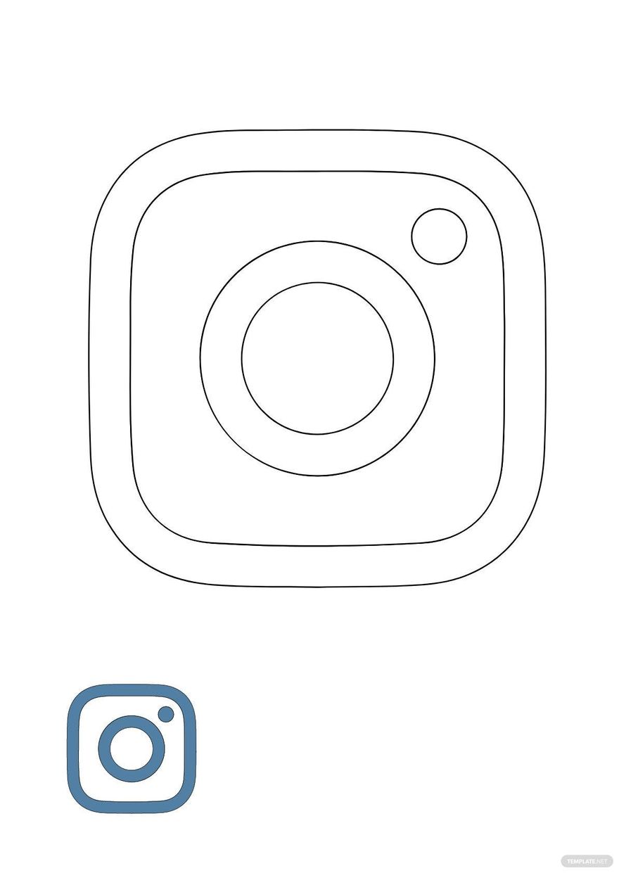Instagram Glyph Coloring Page