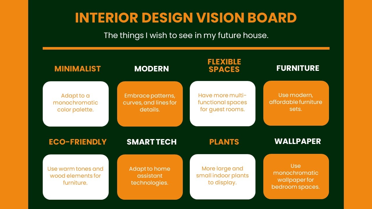 Interior Design Vision Board Template
