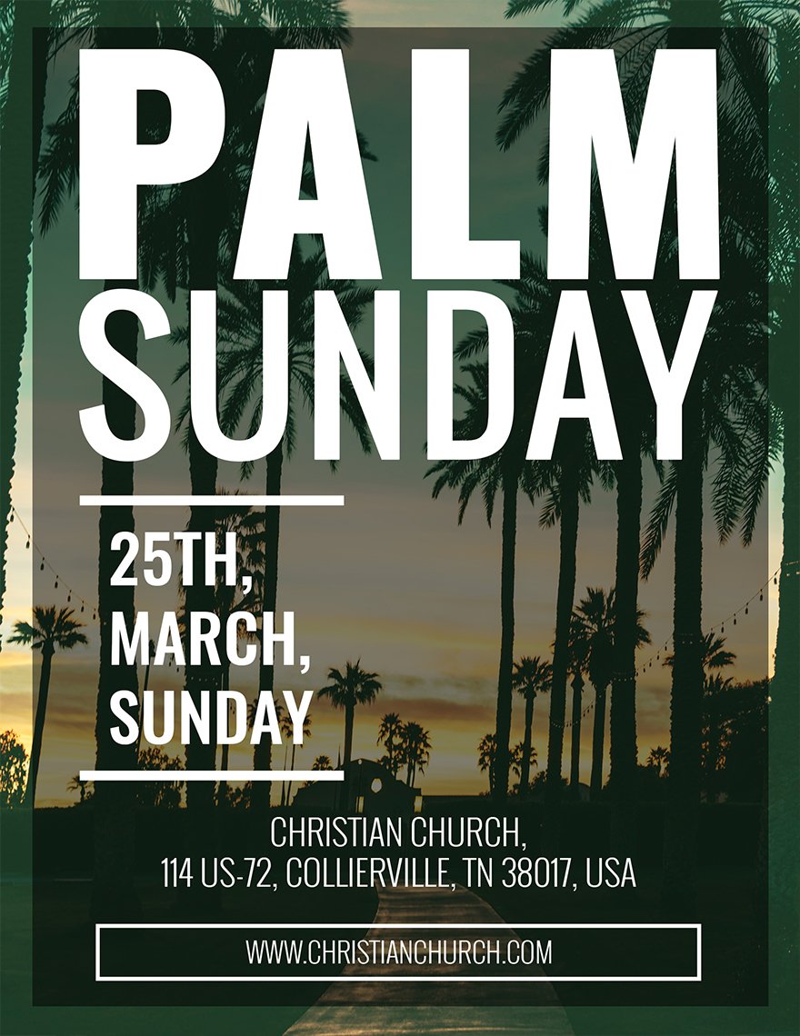 Palm Sunday Flyer Template