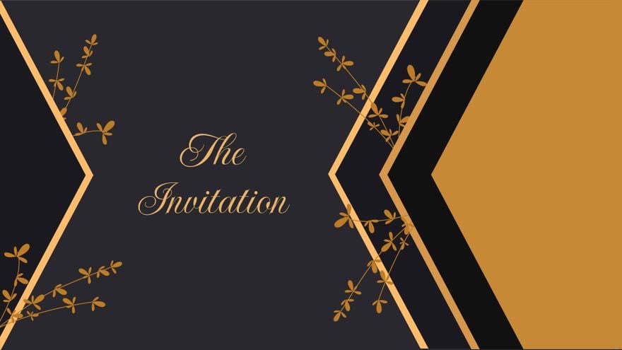 Free Gold Invitation Background in Illustrator, EPS, SVG, JPG, PNG