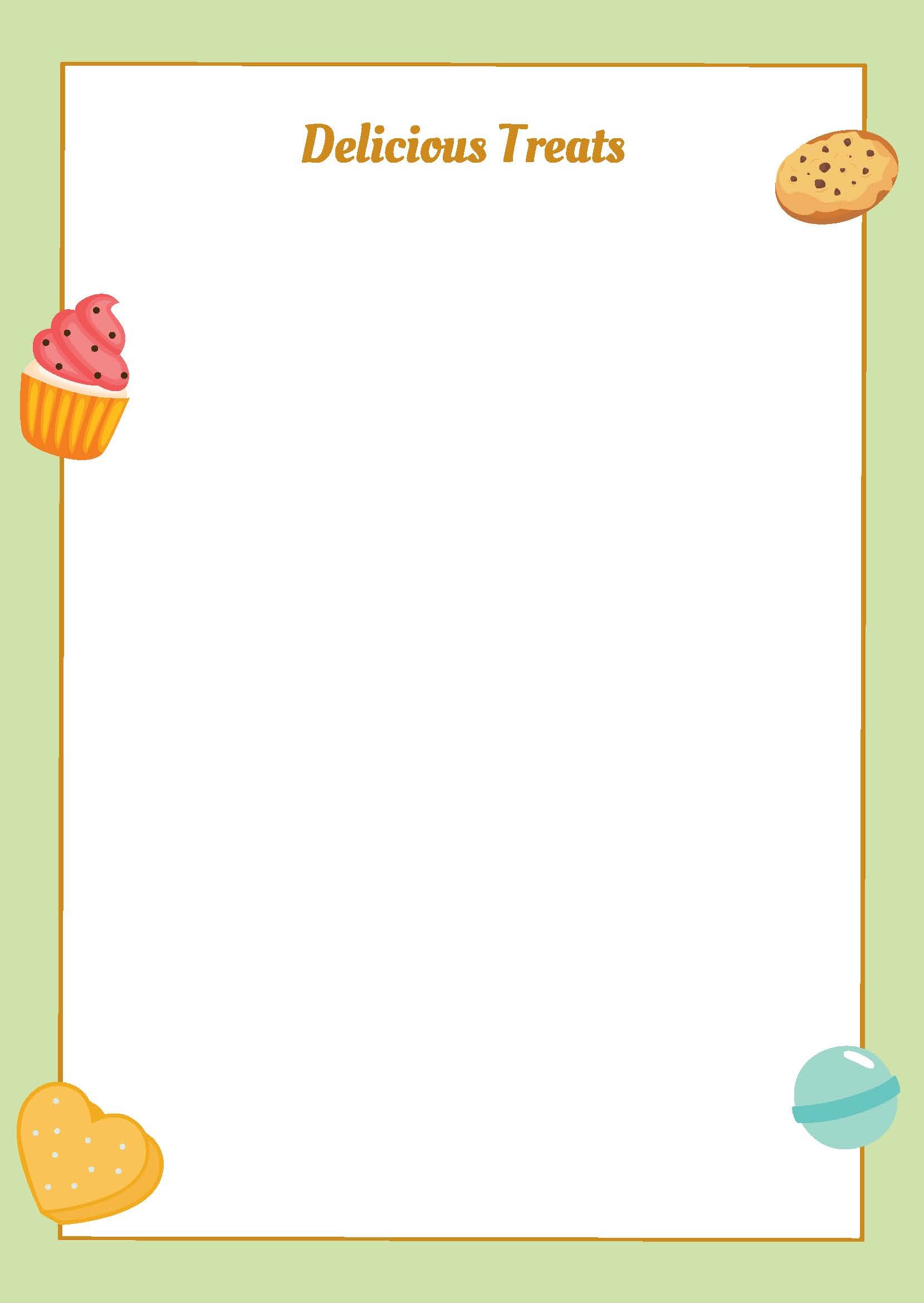 Food Page Border Template