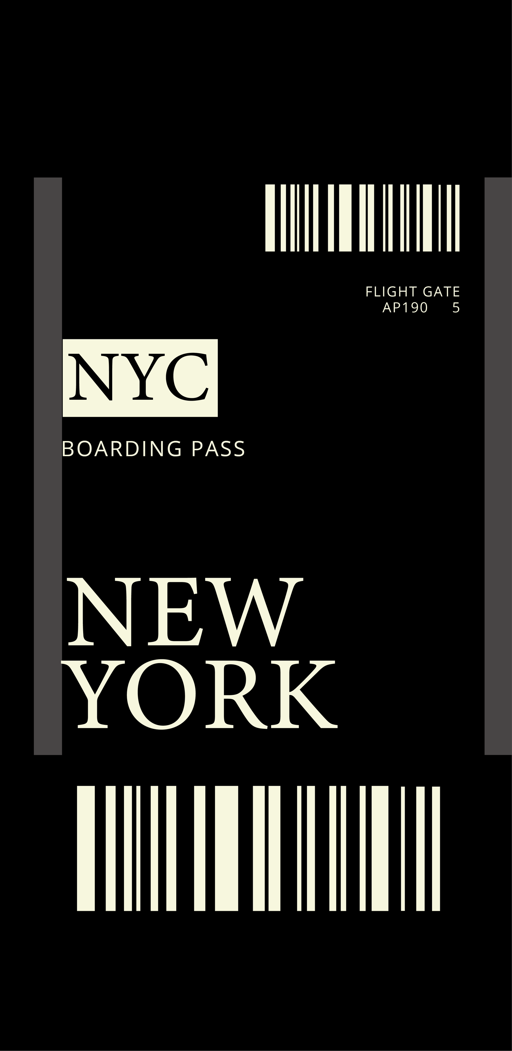 Boarding Pass Phone Case Template in Illustrator, EPS, SVG