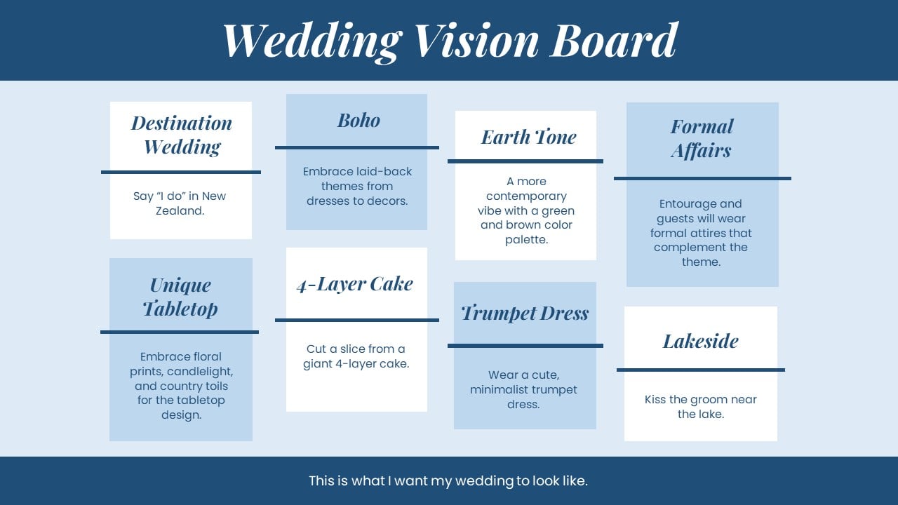 Free Wedding Vision Board Template