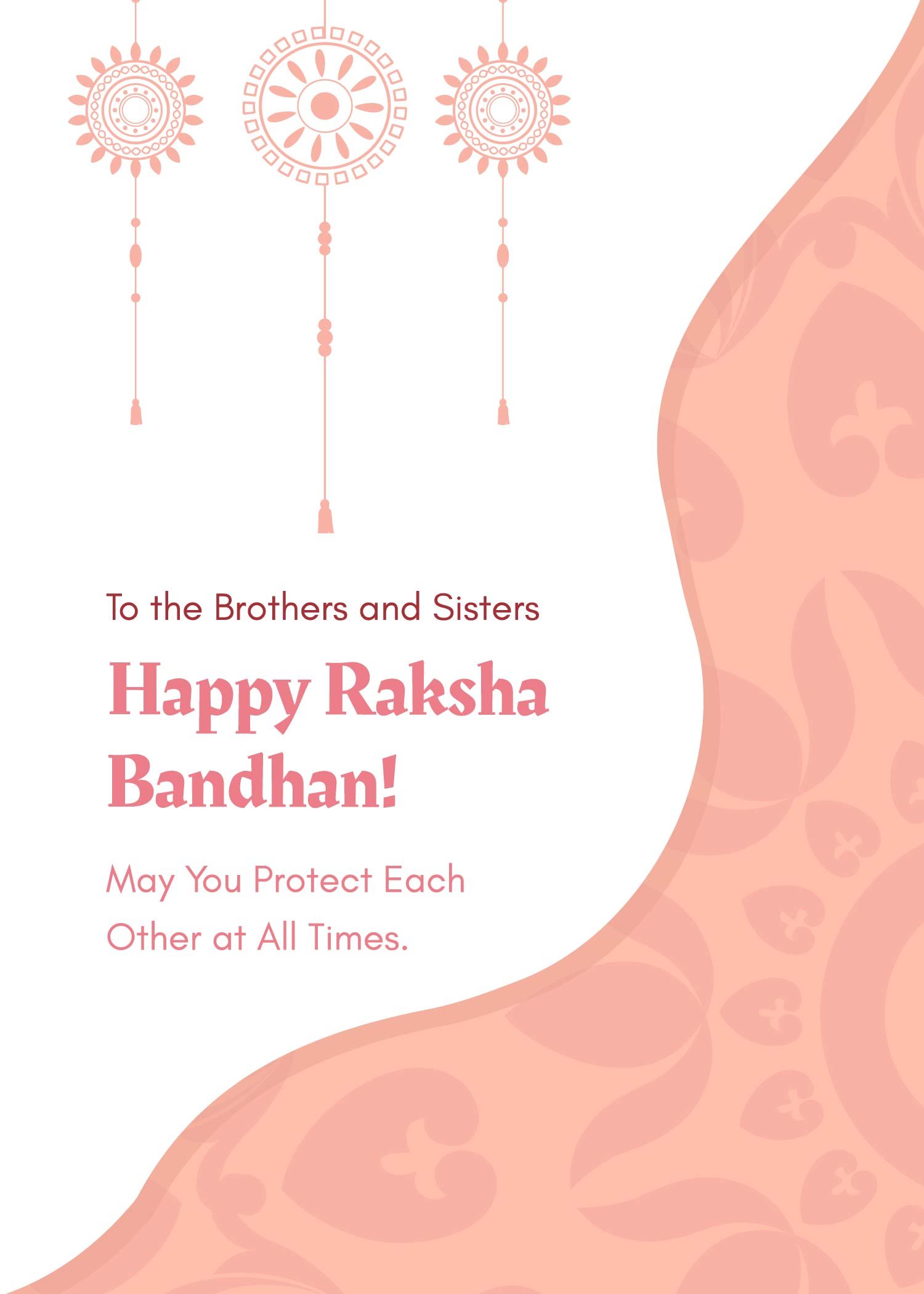 Simple Raksha Bandhan Card Template