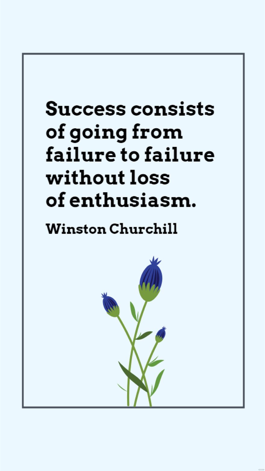 Winston Churchill - Success consists of going from failure to failure without loss of enthusiasm.