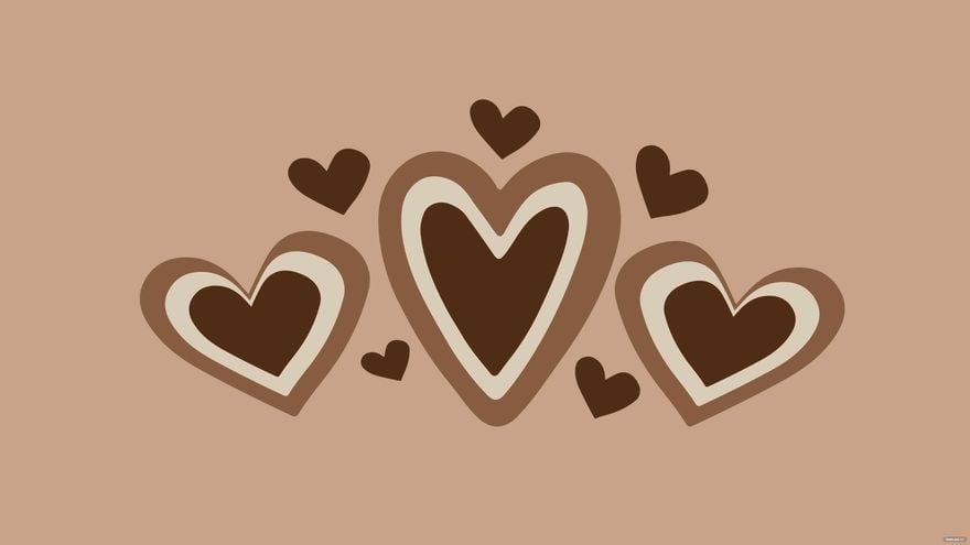 Free Brown Heart Background in Illustrator, EPS, SVG, JPG, PNG