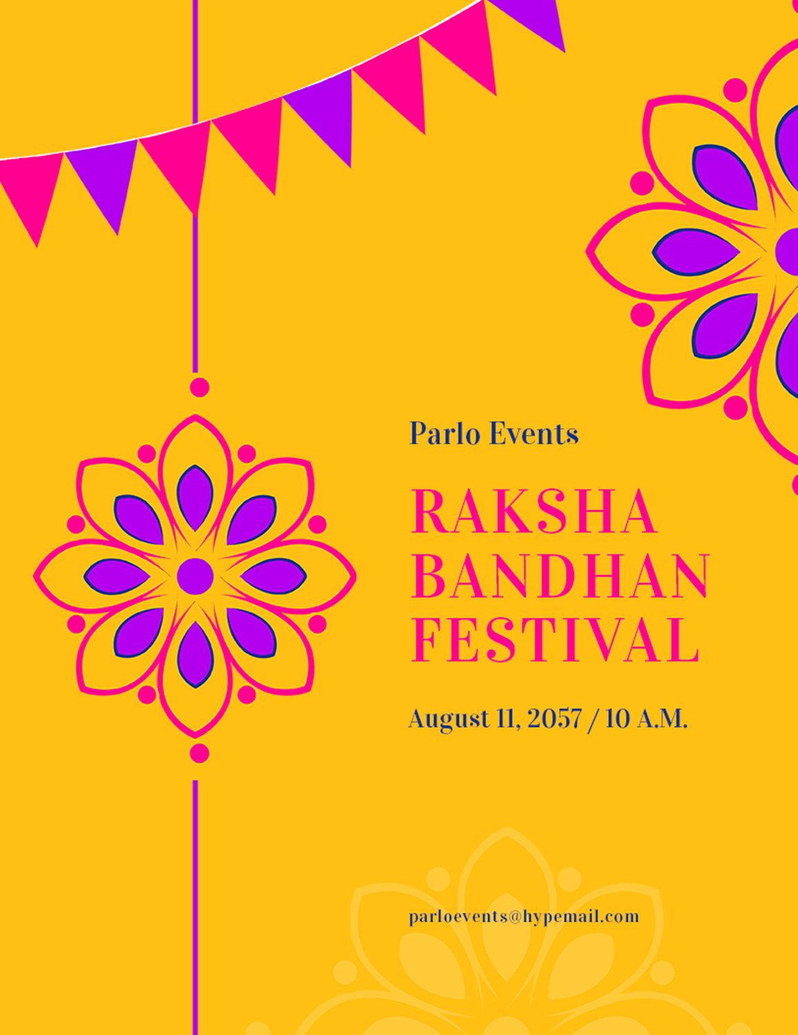 Raksha Bandhan Festival Flyer Template