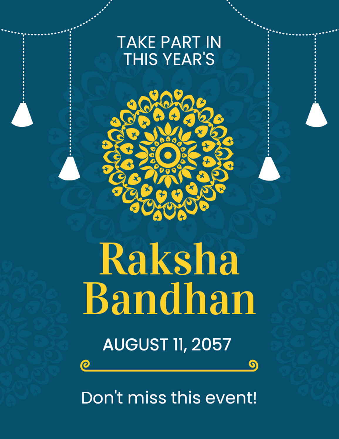 Free Simple Raksha Bandhan Flyer