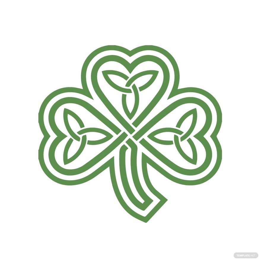 Celtic Shamrock Clipart in Illustrator, EPS, SVG, JPG, PNG