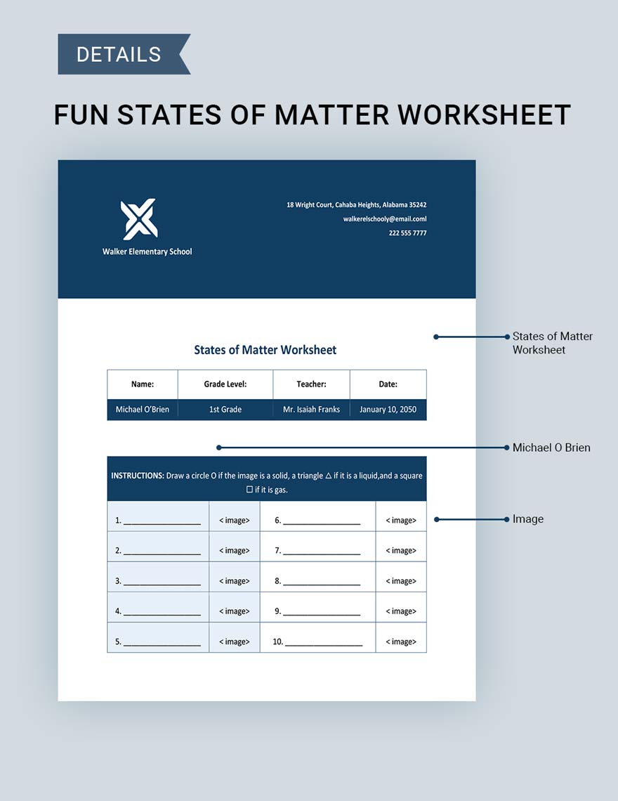 Fun States Of Matter Worksheet