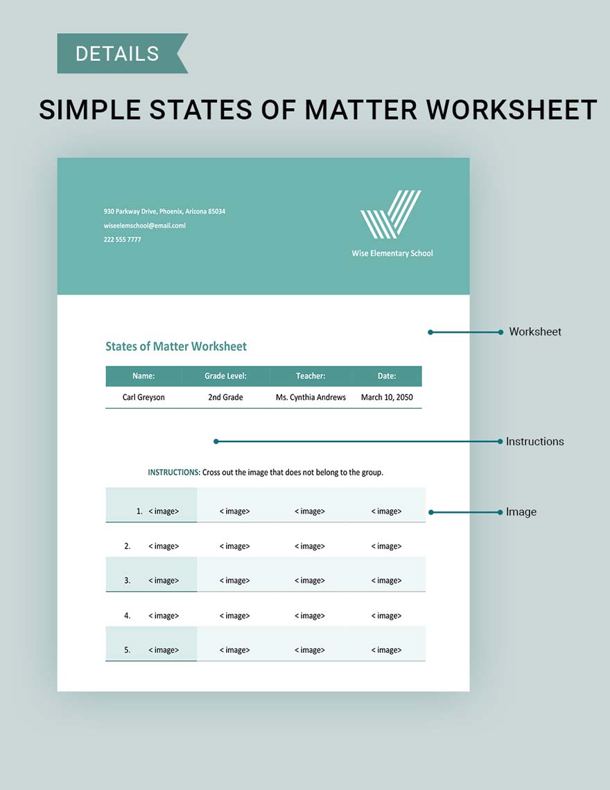 Simple States Of Matter Worksheet