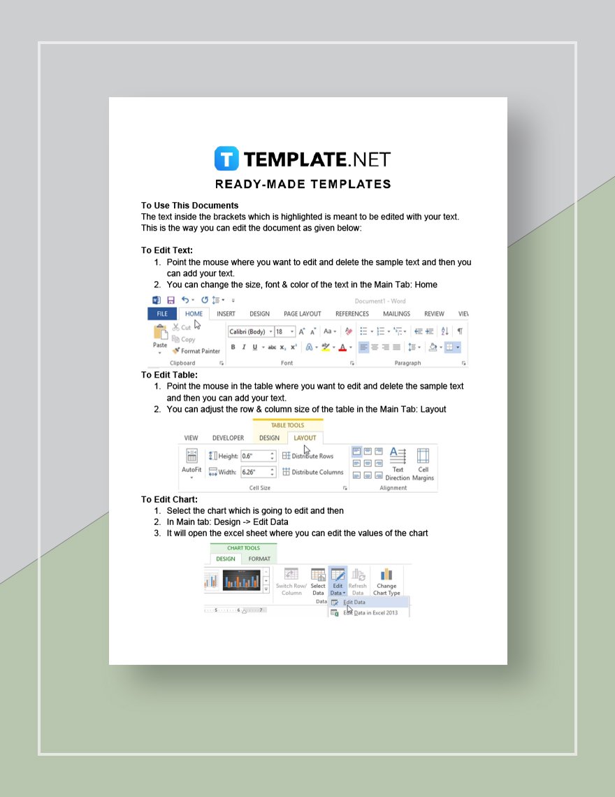 Credit Reference Response Template