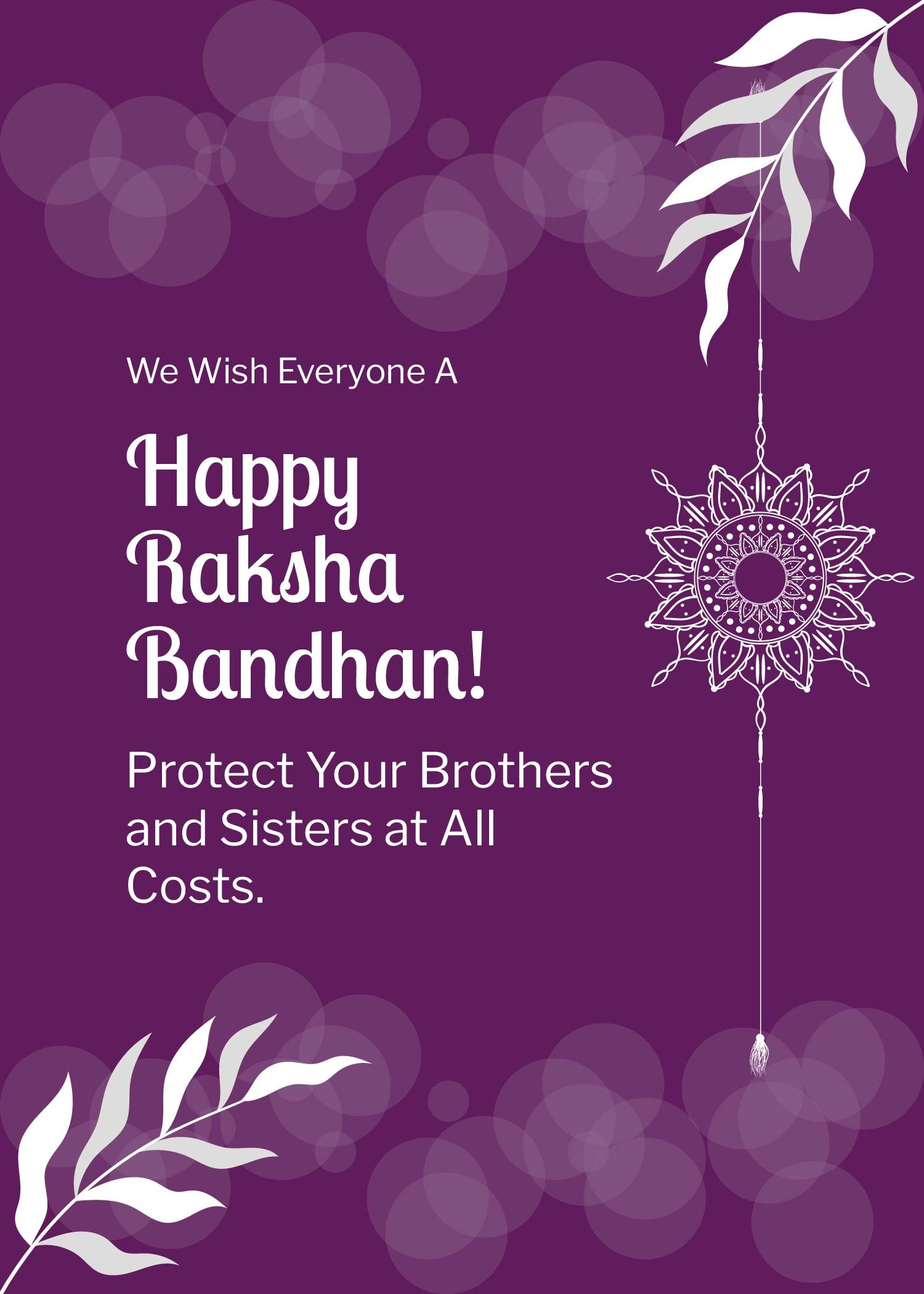 Raksha Bandhan Wishes Card