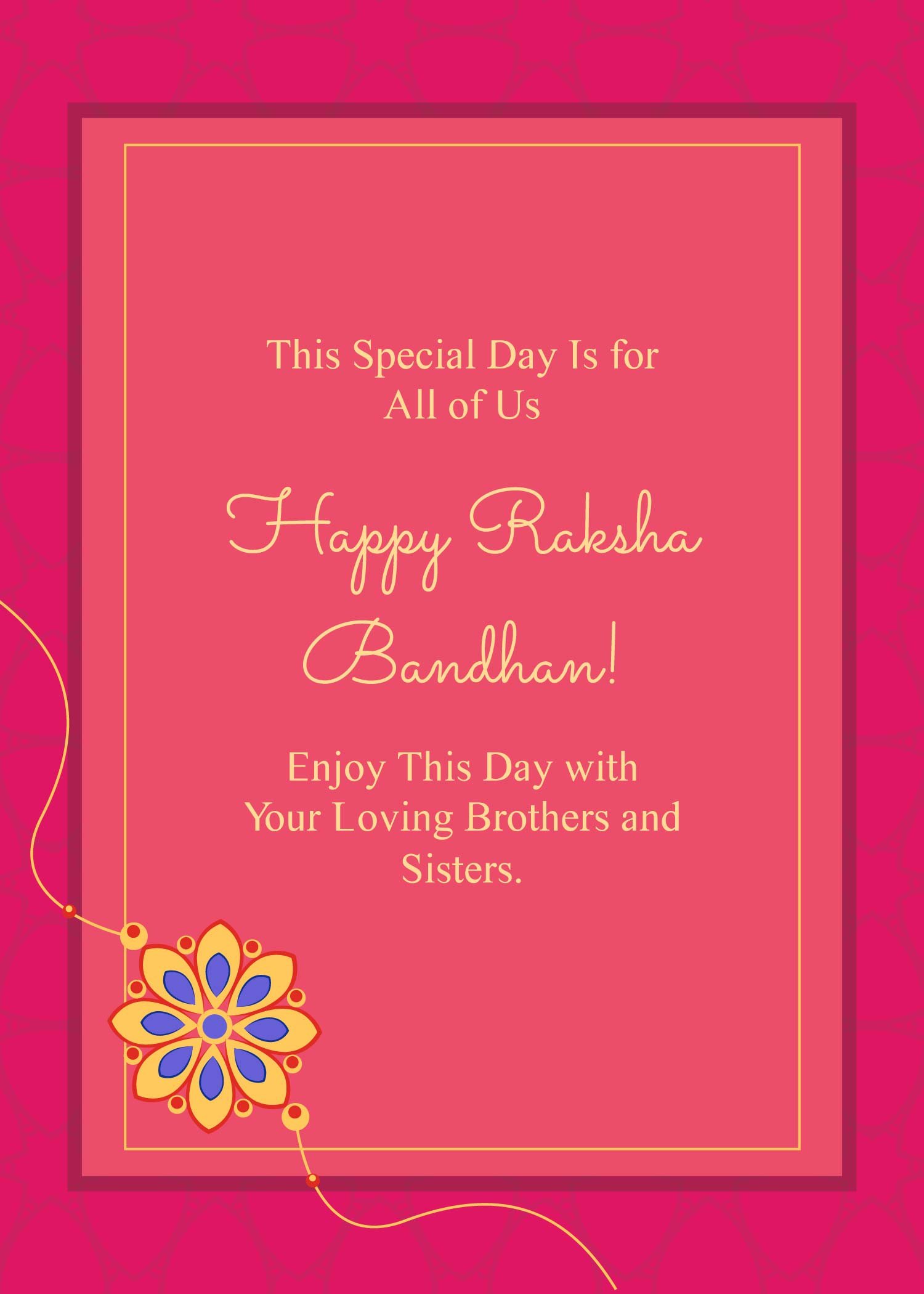 Happy Raksha Bandhan Card Template