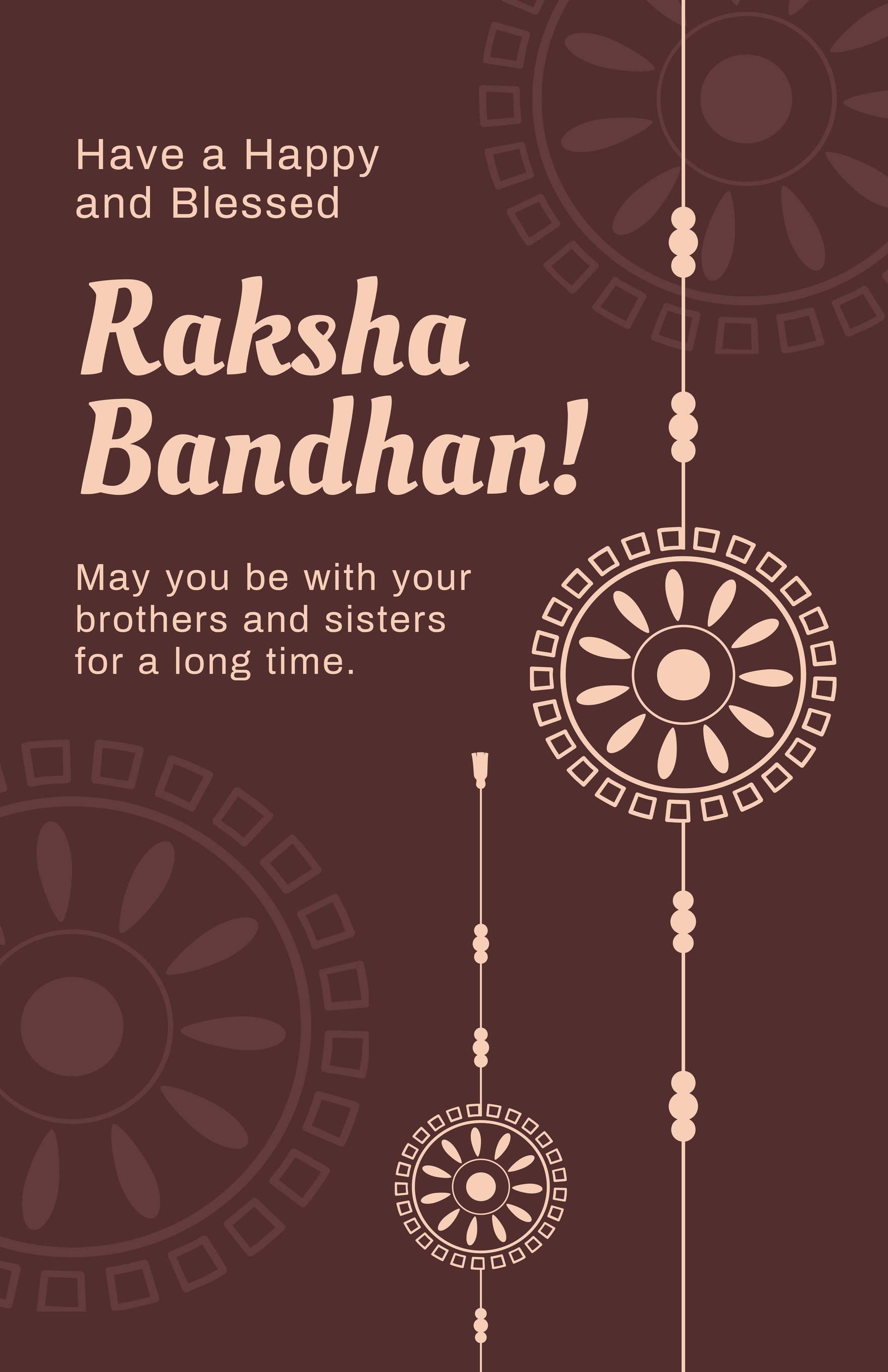 Raksha Bandhan Greeting Poster Template