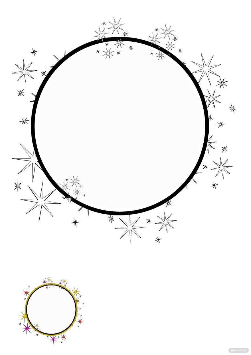 Free Sparkle Frame Coloring Page
