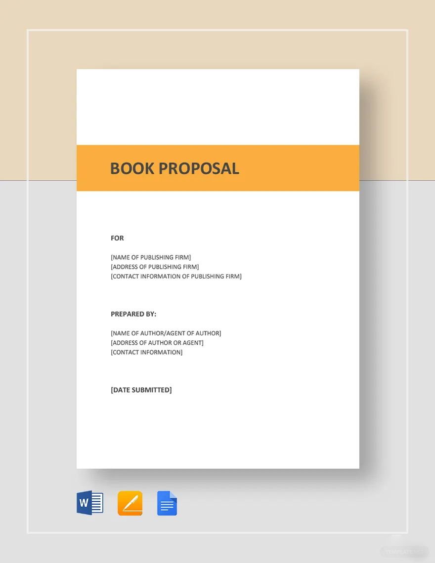 Book Proposal Template in Word, Google Docs, Apple Pages