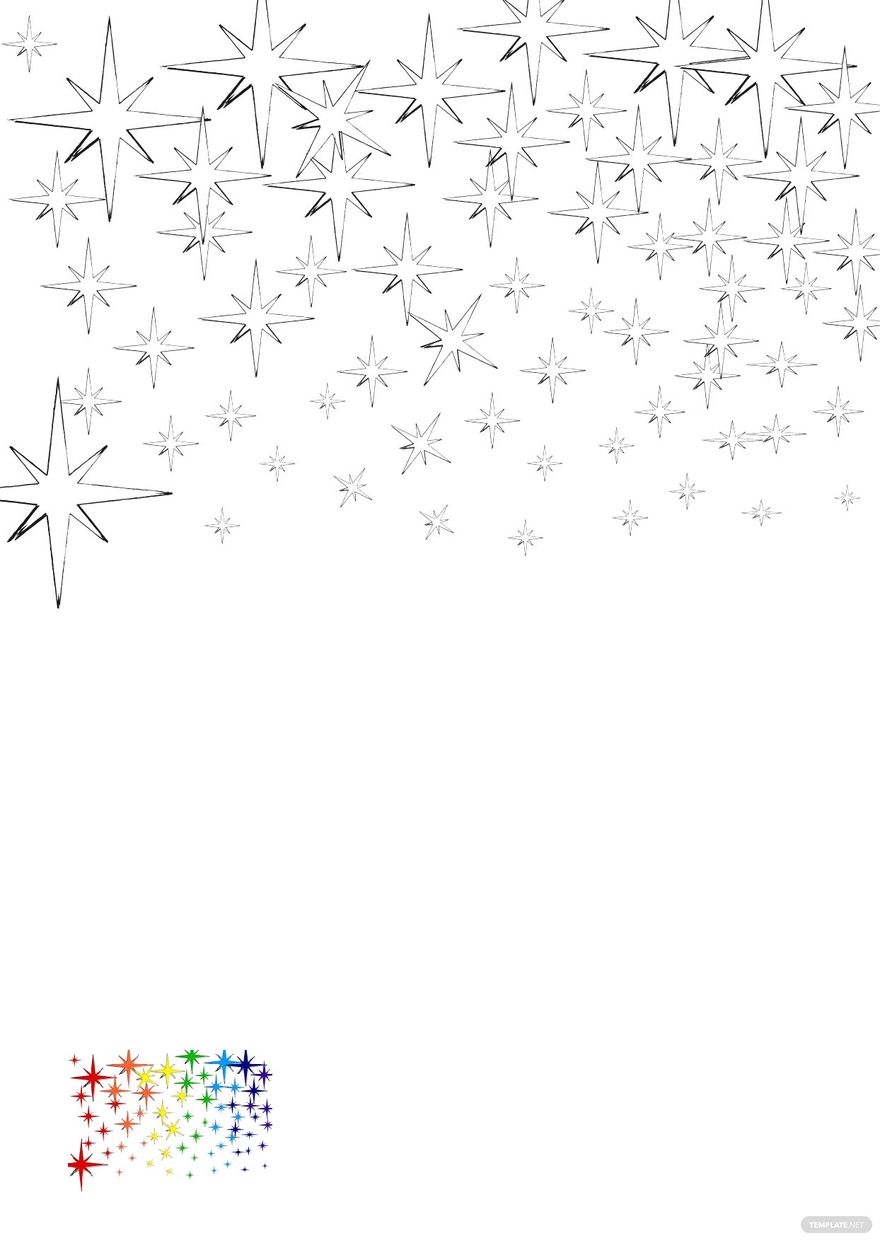 Free Rainbow Sparkle Coloring Page