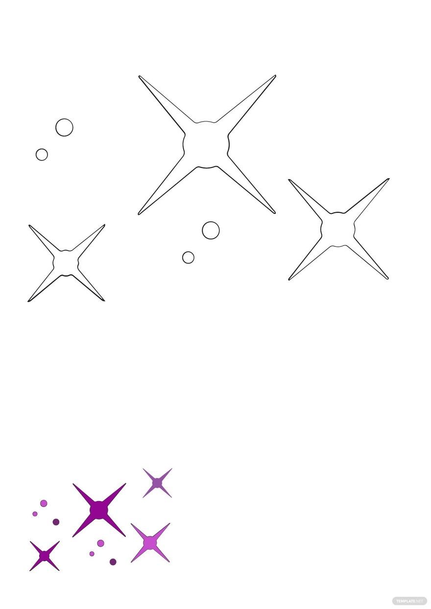 Free Purple Sparkle Coloring Page