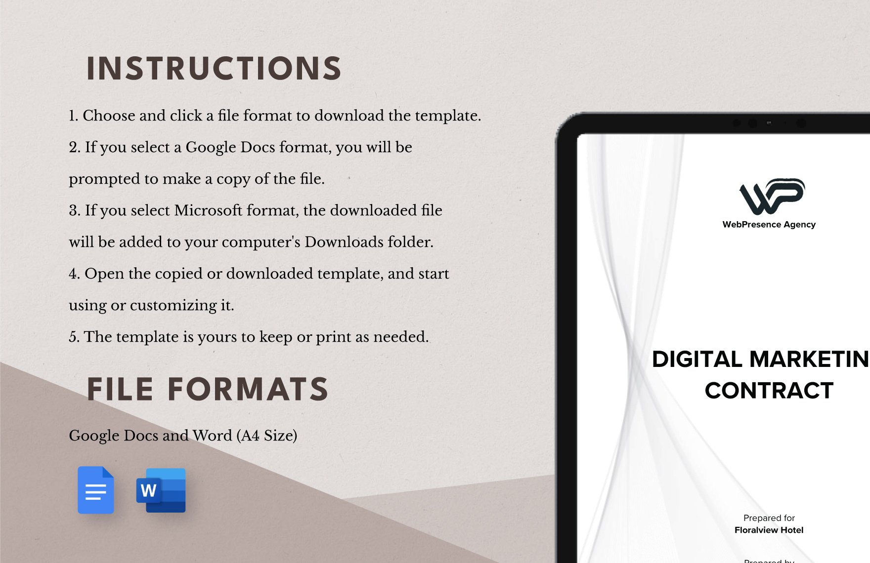 Digital Marketing Contract Template