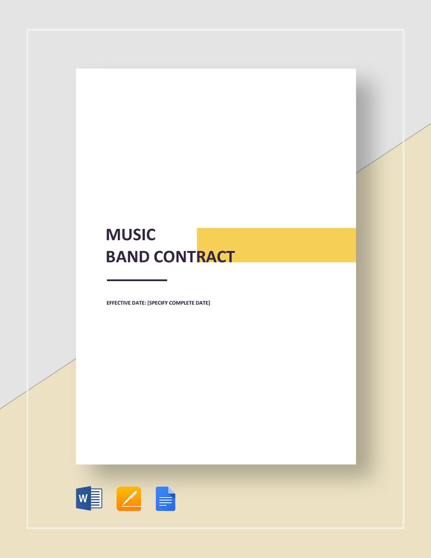 Free Free Music Band Contract Template Google Docs, Word, Apple Pages