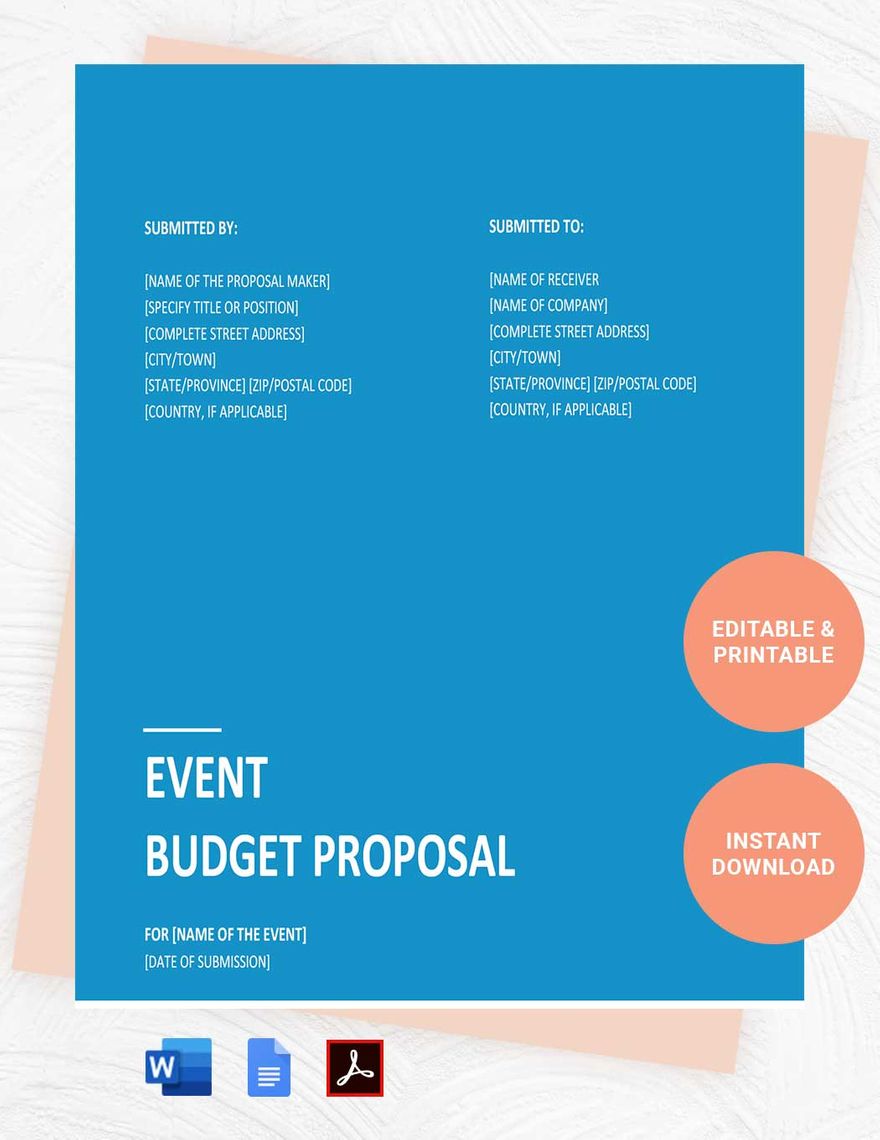 Event Budget Proposal Template