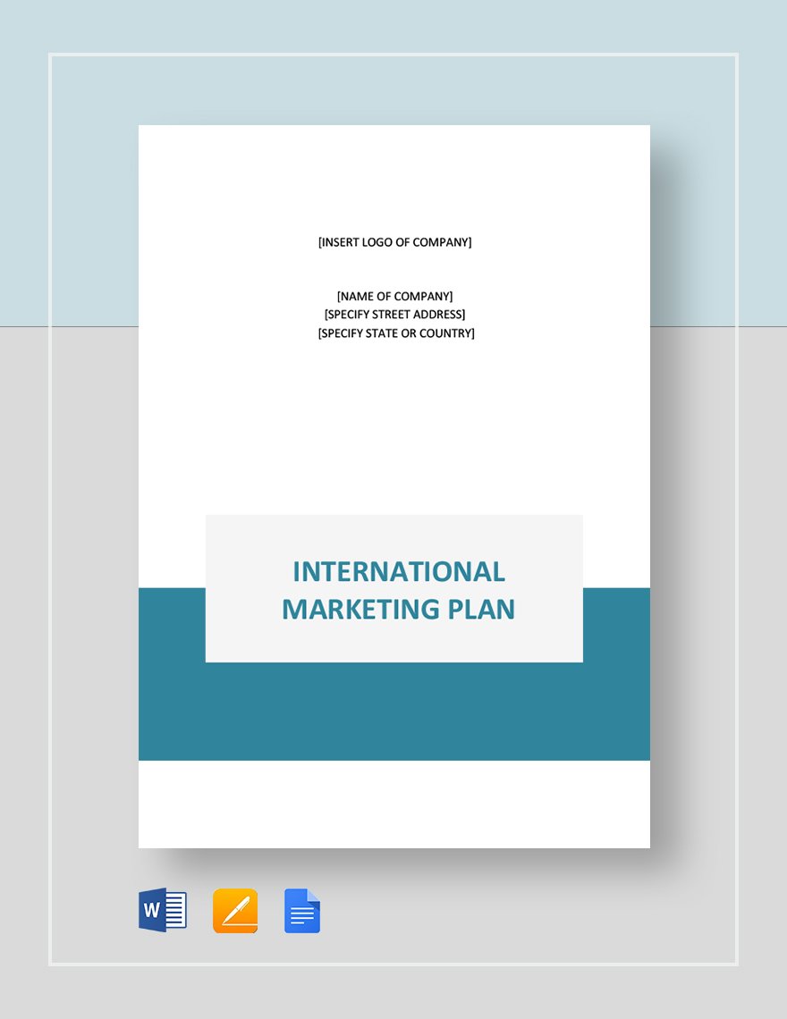 International Marketing Plan Template in Word, Google Docs, Apple Pages