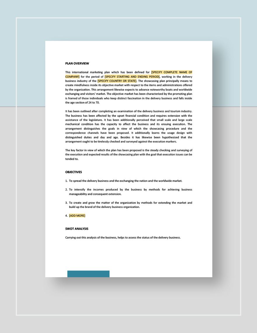 Marketing Plan Executive Summary Template - Google Docs, Word, Apple ...