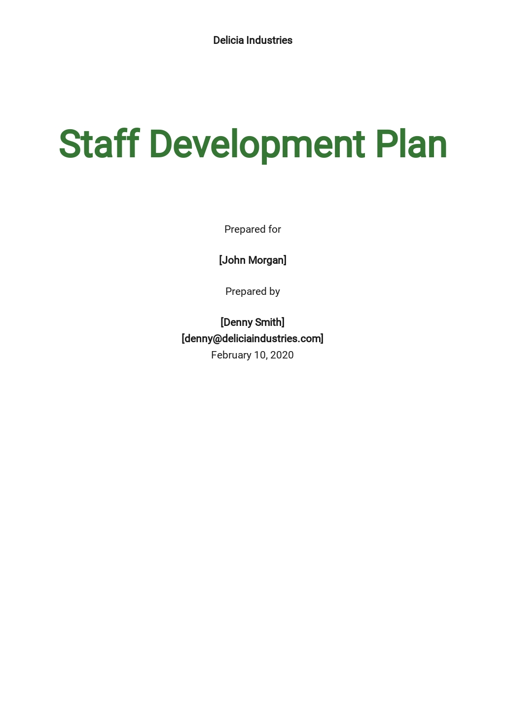 Basic Staff Training and Development Plan Template [Free PDF] - Google ...