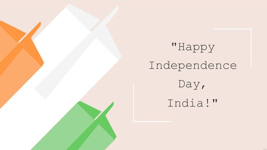 Free India Independence Day Quote Wallpaper in Illustrator, EPS, SVG, JPG, PNG