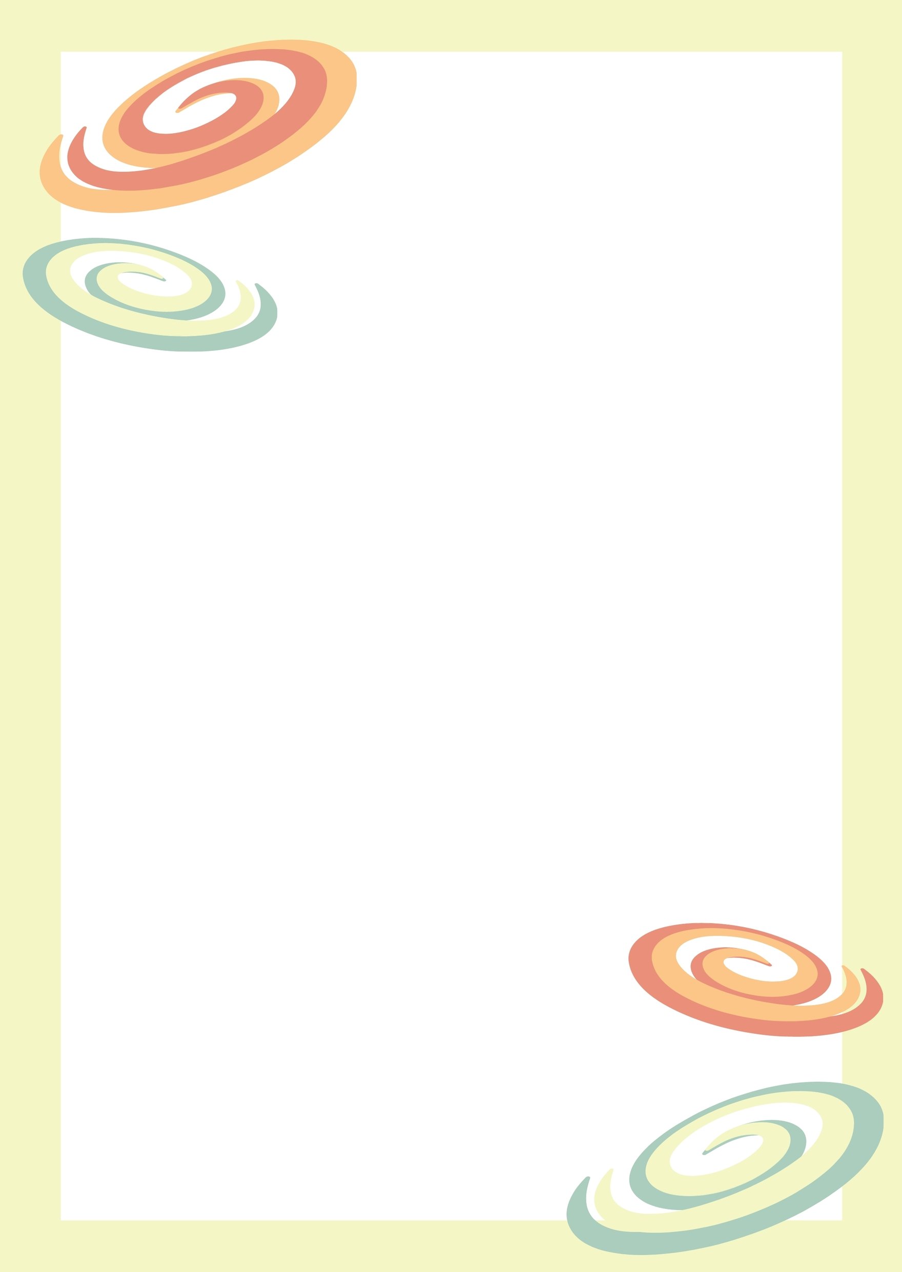Swirl Page Border Template