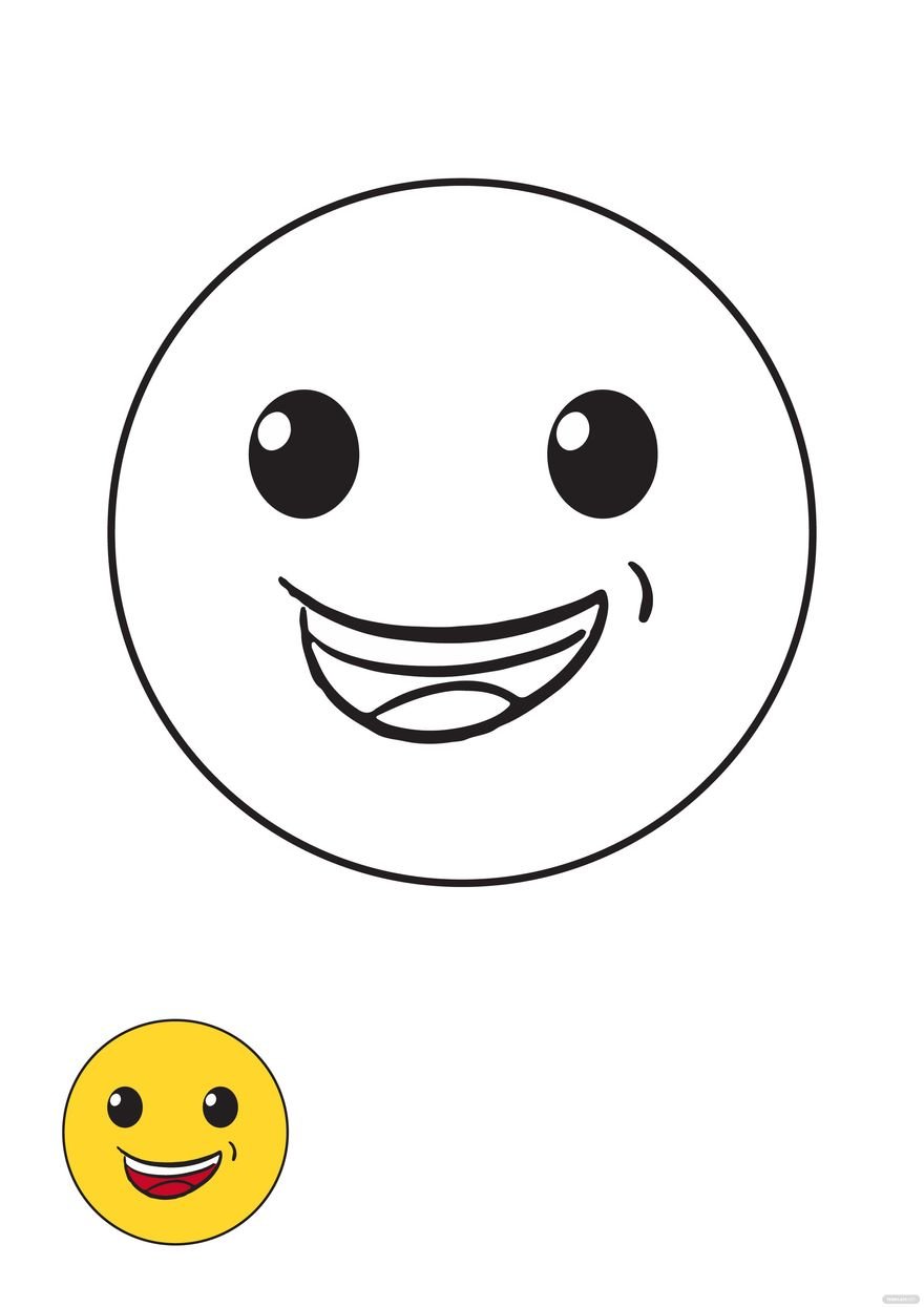 cartoon smiley faces black and white