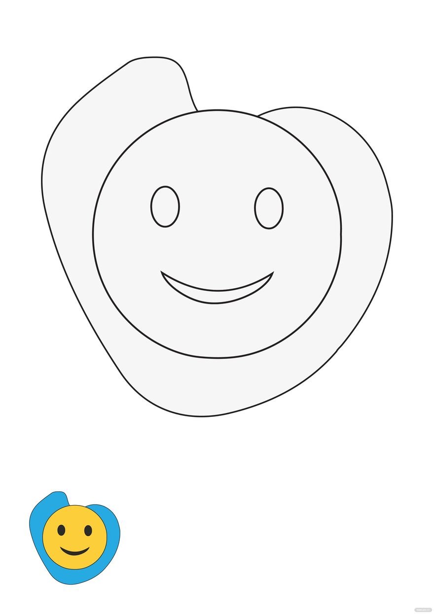 Free Simple Smiley coloring page