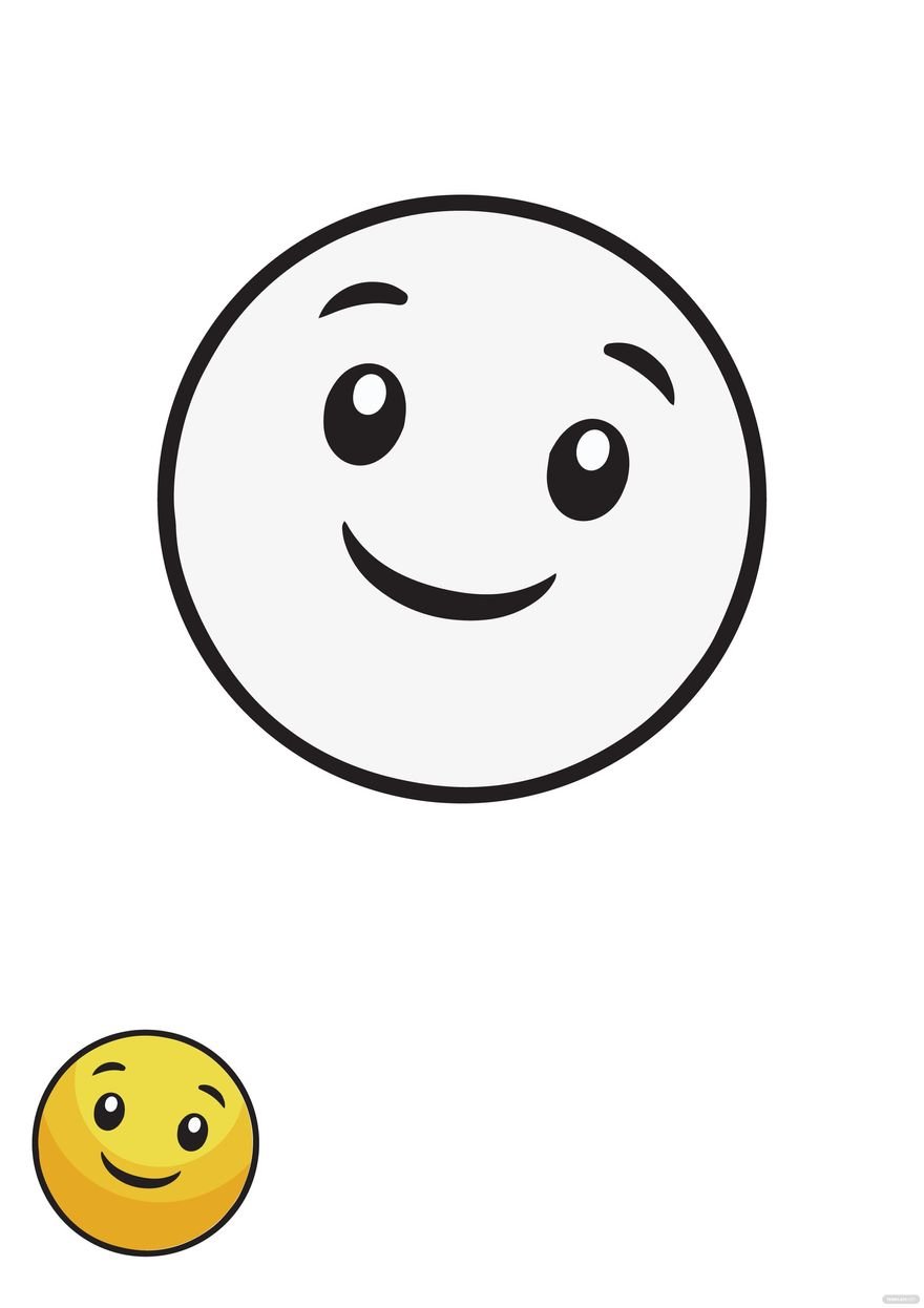 Yellow Smiley coloring page