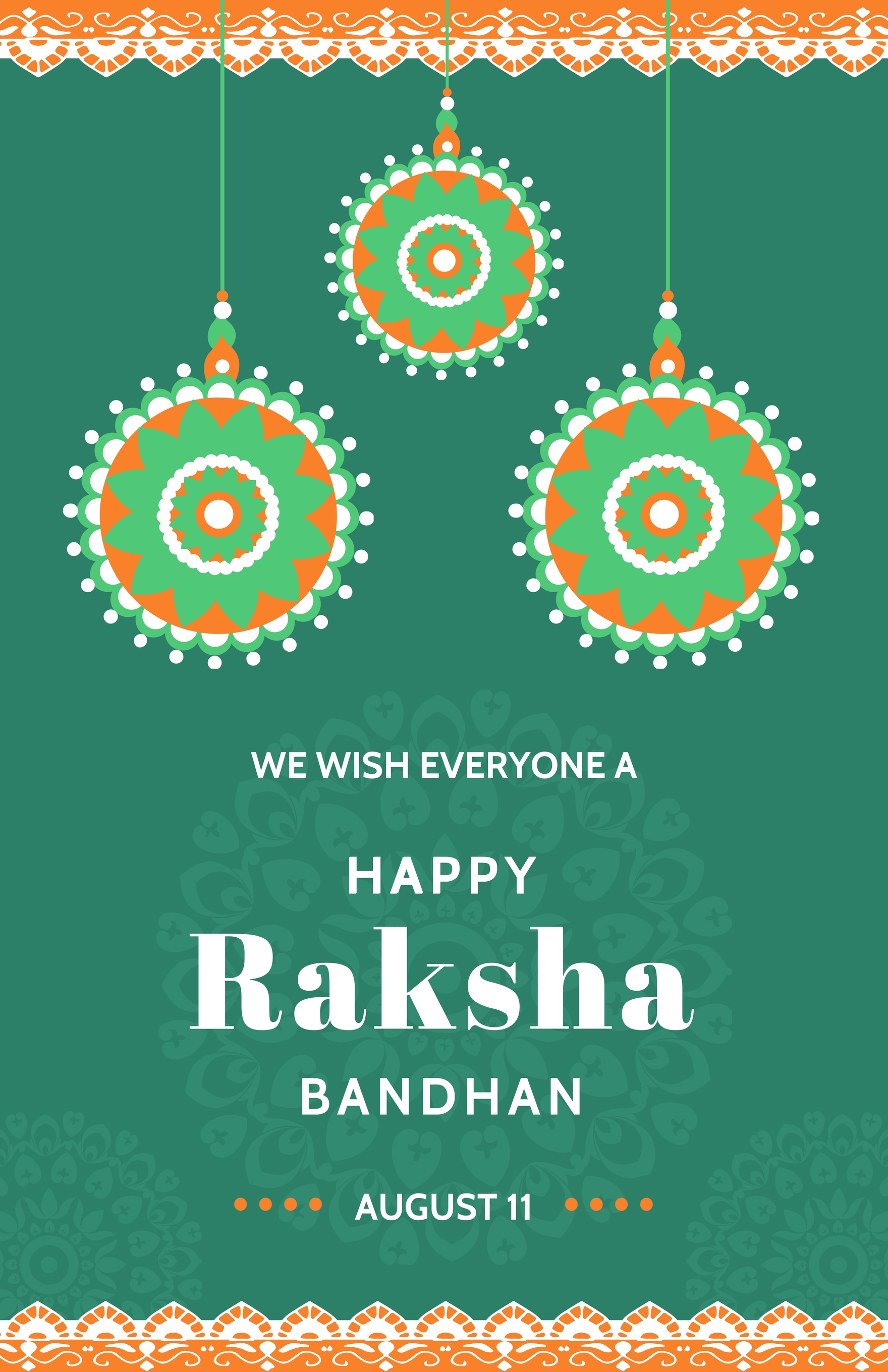 Raksha Bandhan Wishes Poster Template