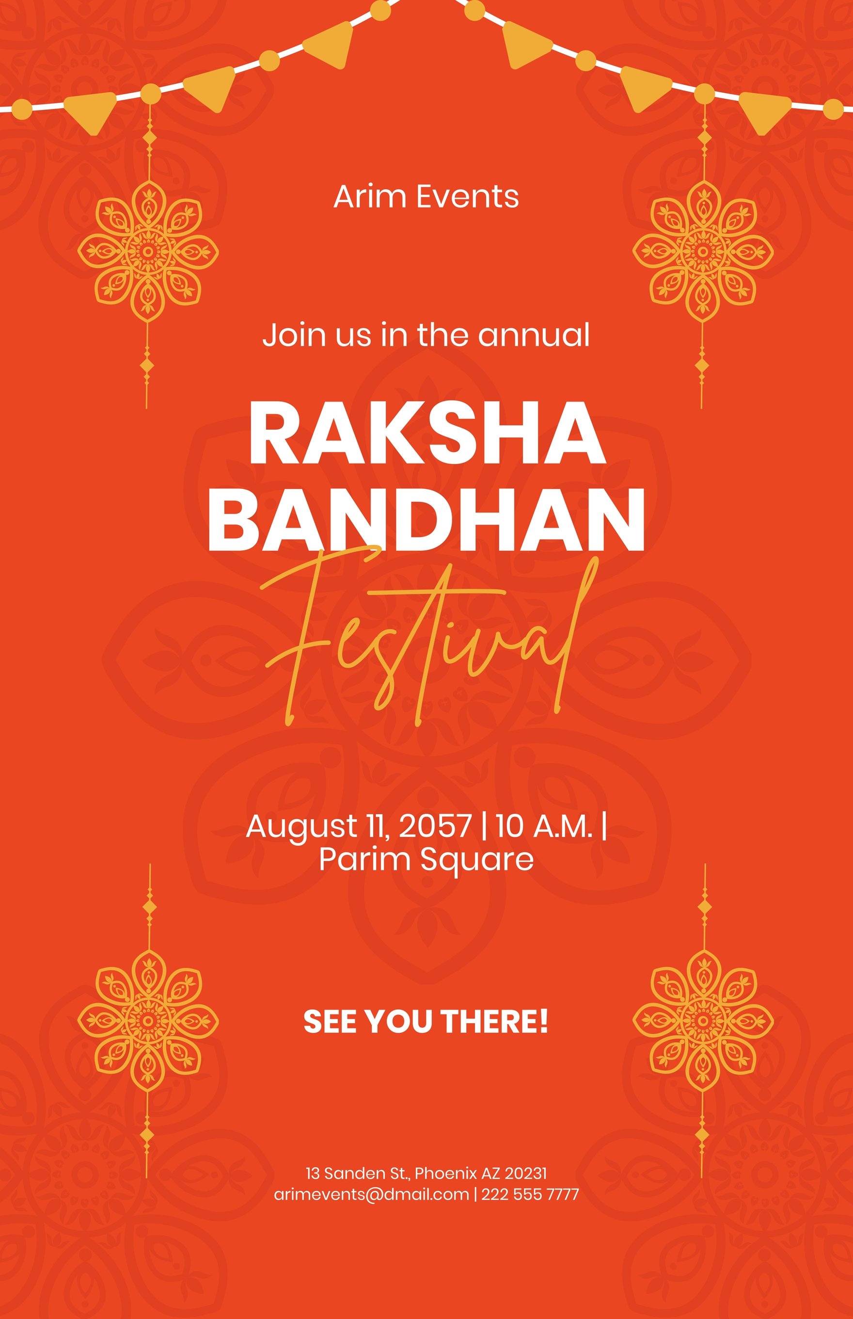 Raksha Bandhan Festival Poster Template
