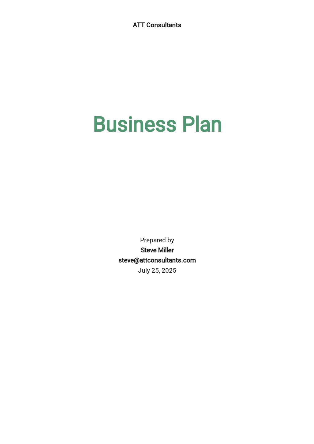 consulting firm business plan sample