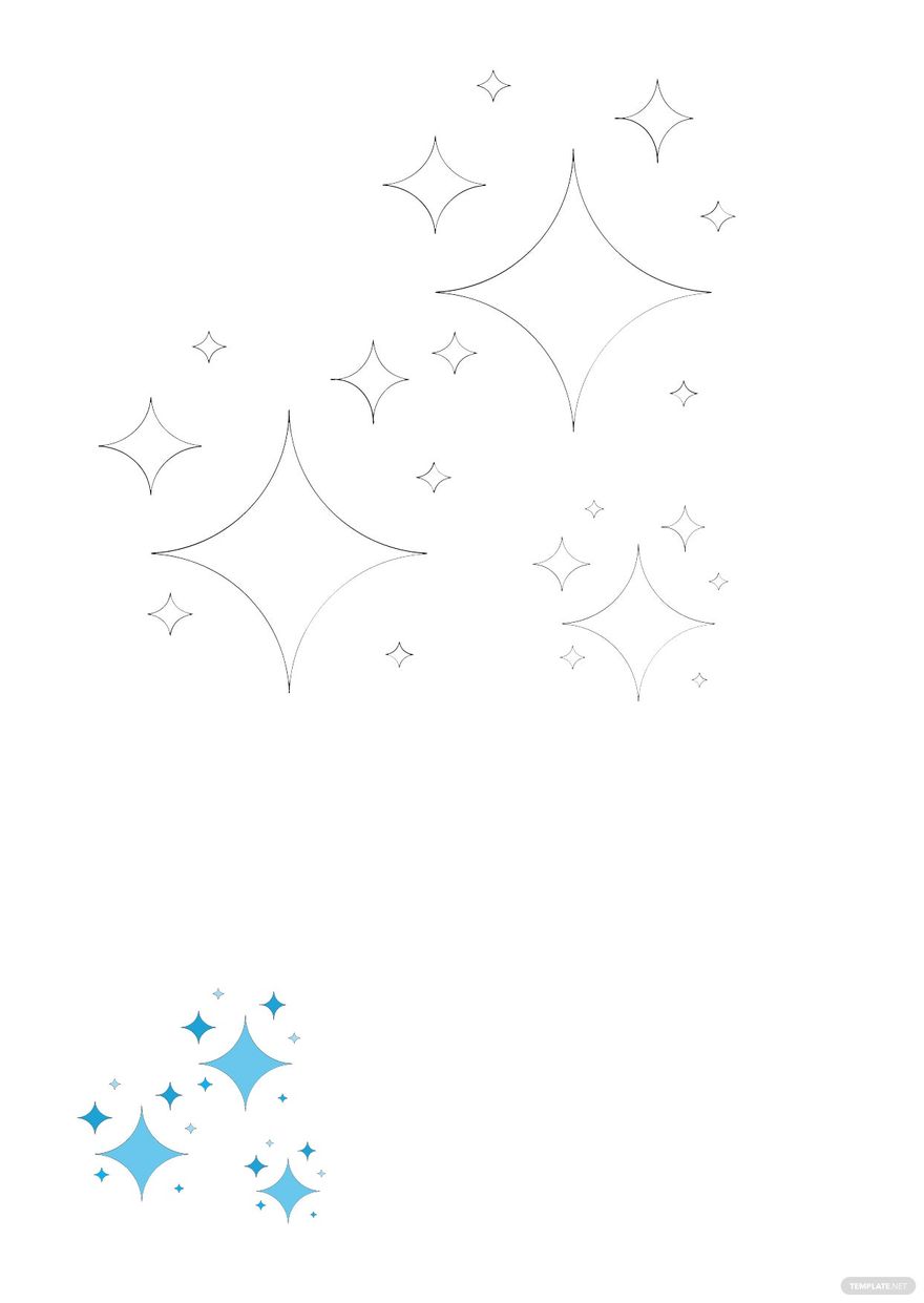 Free Clear Sparkle Coloring Page in PDF
