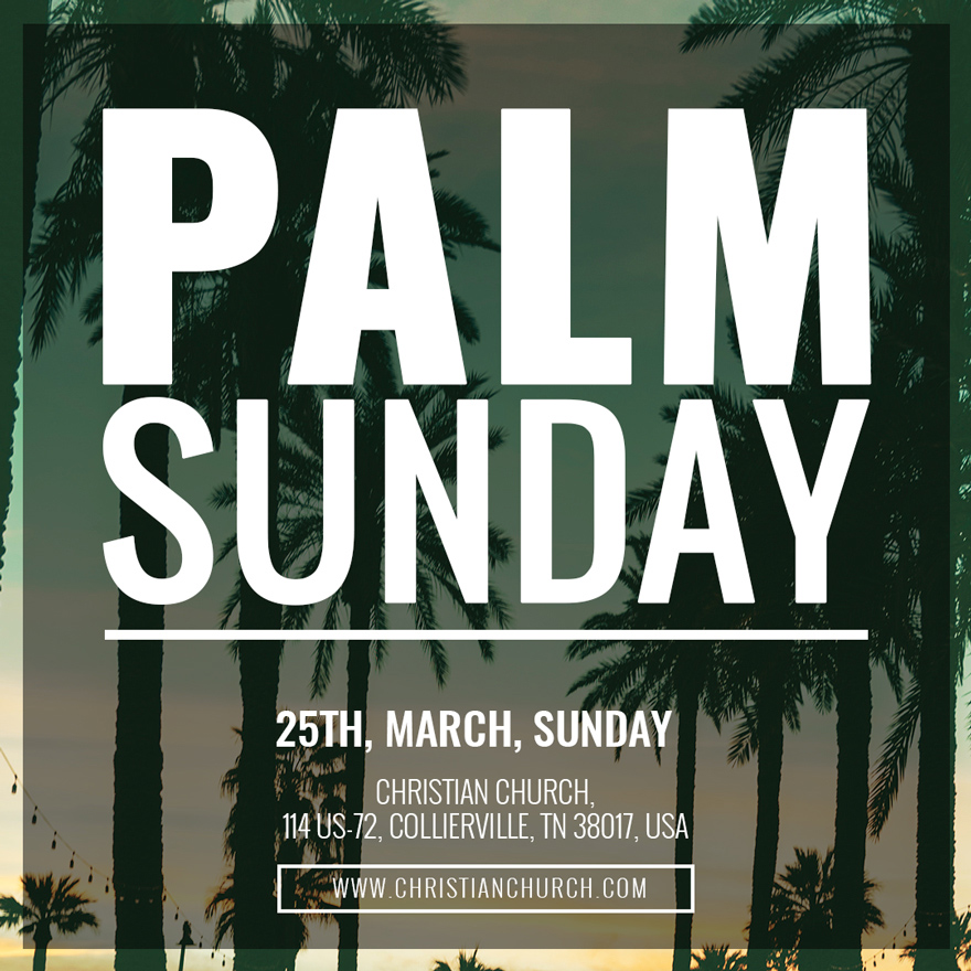 Palm Sunday Instagram Post Template