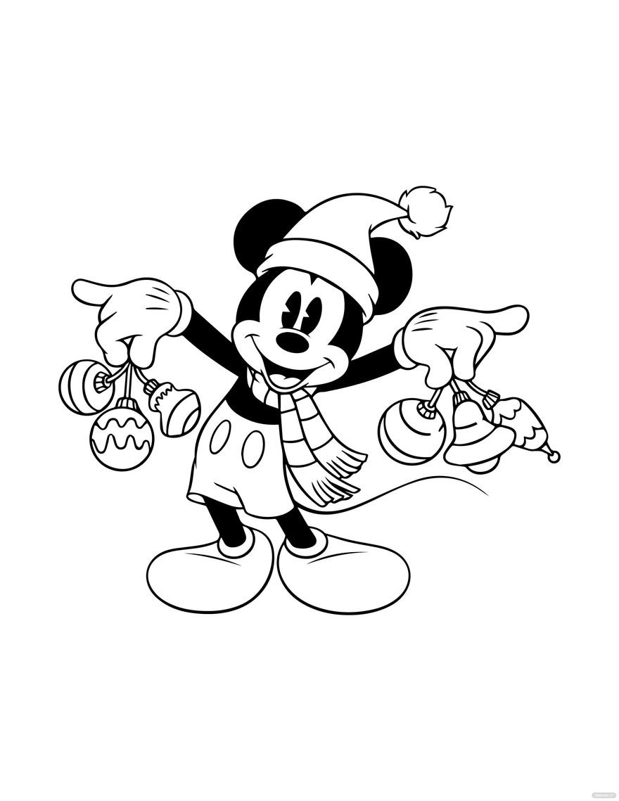 Disney Christmas Coloring Page