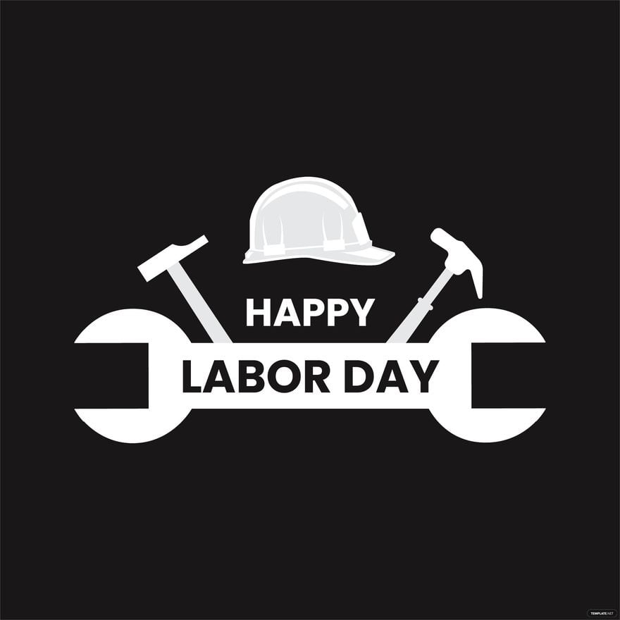 Free Black And White Labor Day Clipart