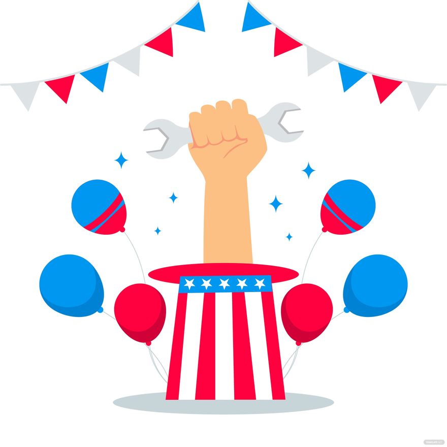 Free Labor Day Party Clipart in Illustrator, EPS, SVG, JPG, PNG