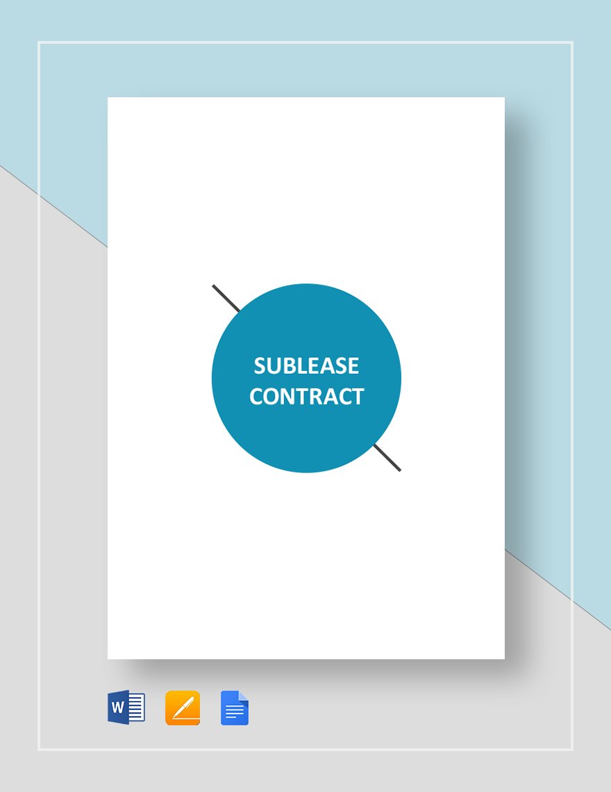 Sublease Contract Template Google Docs Word Apple Pages Template net