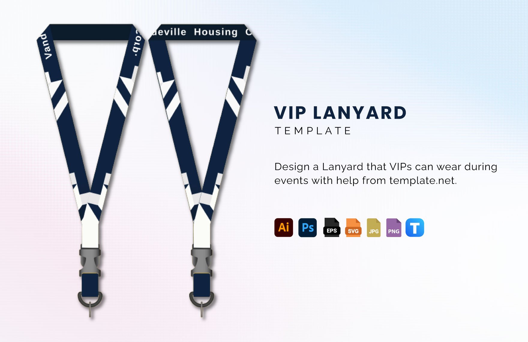 VIP Lanyard Template in Illustrator, PSD, EPS, SVG, JPG, PNG