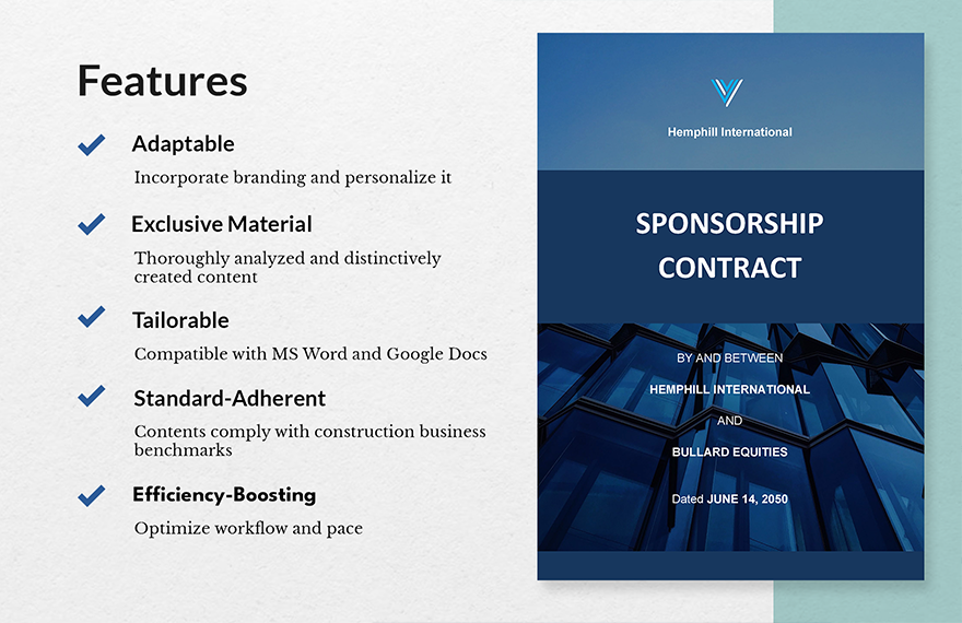 Sponsorship Contract Template