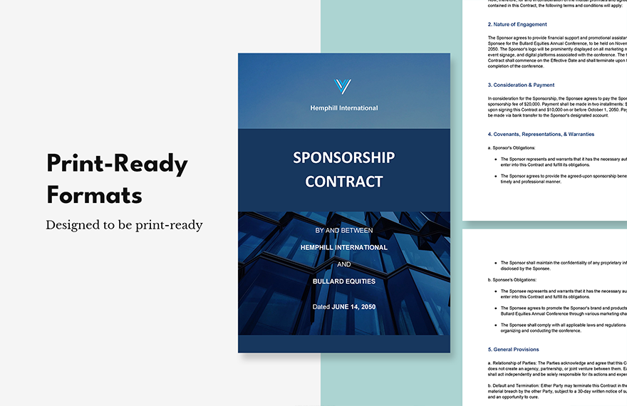 Sponsorship Contract Template