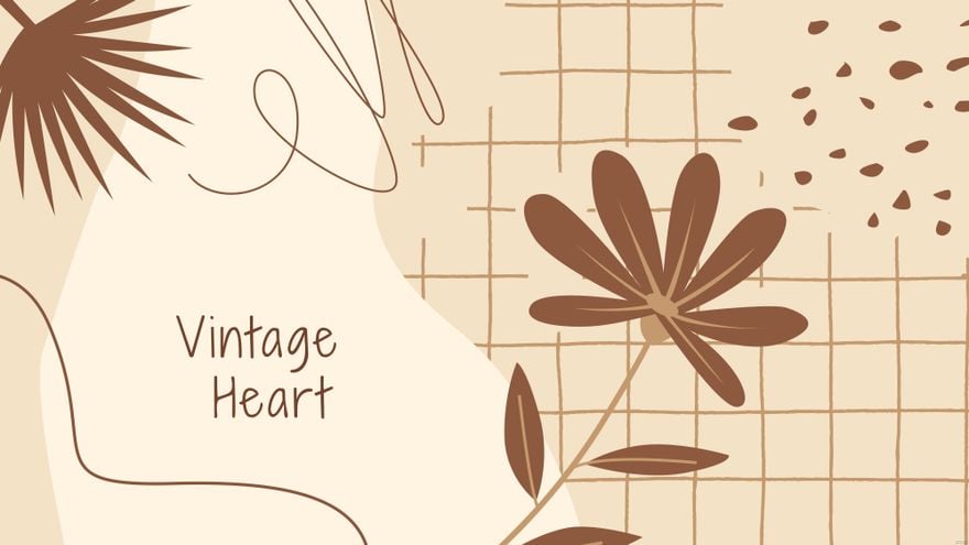 Floral Brown Wallpaper in Illustrator, EPS, SVG, JPG, PNG